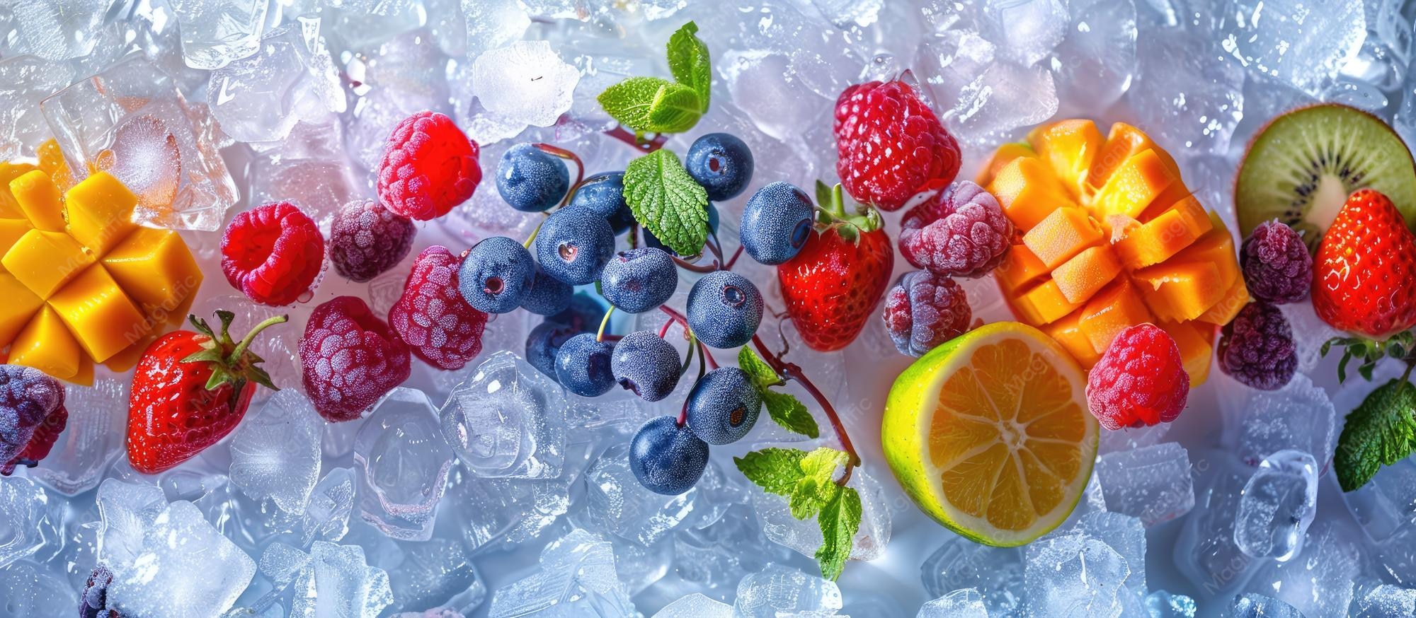 Assortment of fresh tropical fruits