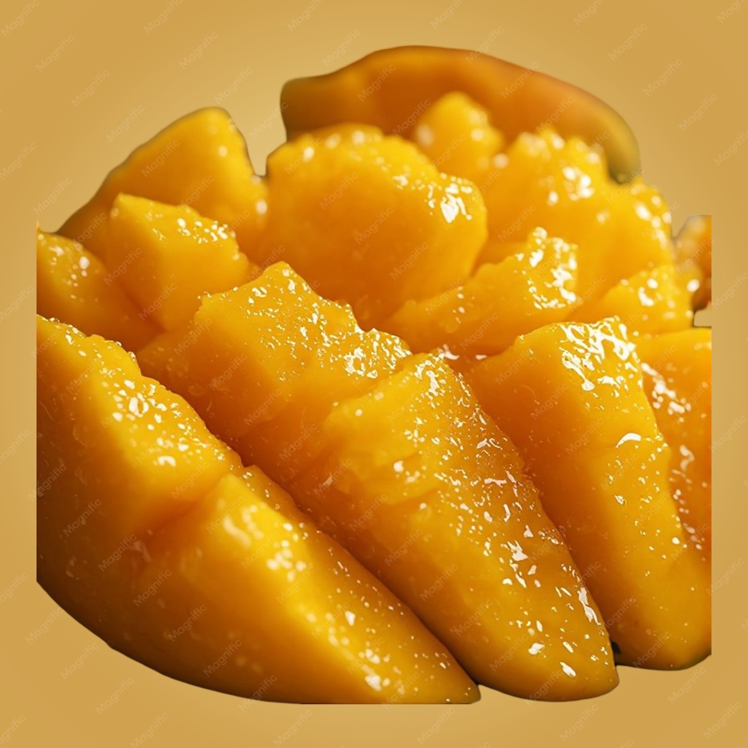 Premium mango pulp prepared for processing